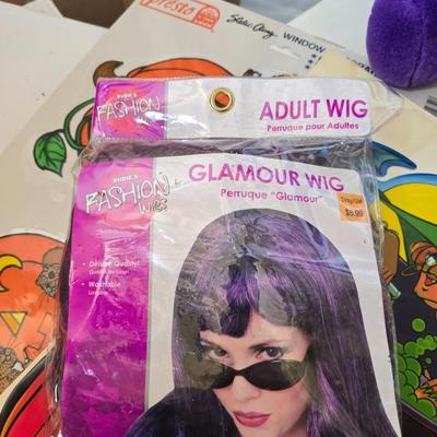 Large Halloween Decor & Costume Accessory Lot – Plush, Pig face, Witch "splat" decoration, & More!