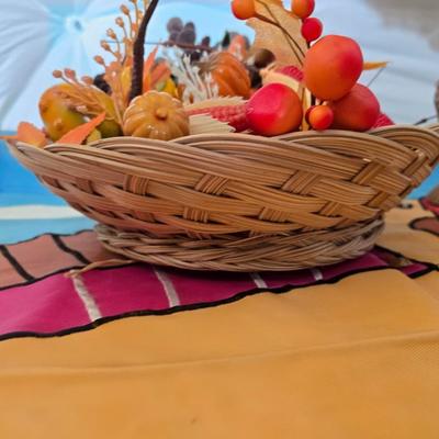 Thanksgiving & Harvest Decor Lot – Scarecrows, Faux Fruit, Pumpkin Alley Sign, & More!