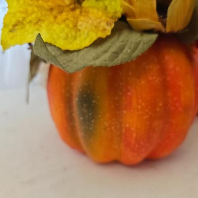 Fall Harvest Welcome Display Lot – Scarecrow on straw bale, Pumpkins, Florals & More