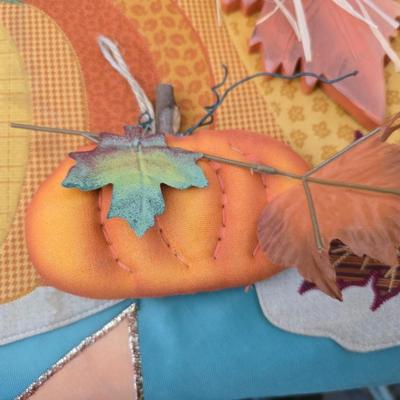 Fall Entryway & Tabletop Decor Lot – Wreaths, Pumpkins, Scarecrow & More