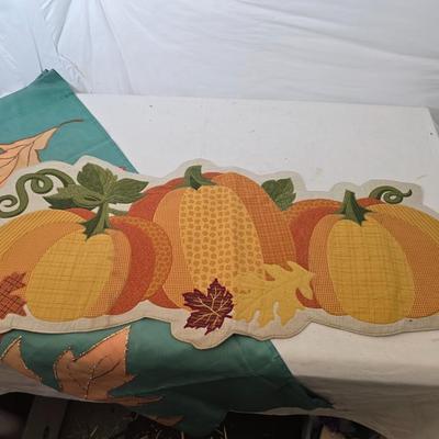 Fall Entryway & Tabletop Decor Lot – Wreaths, Pumpkins, Scarecrow & More
