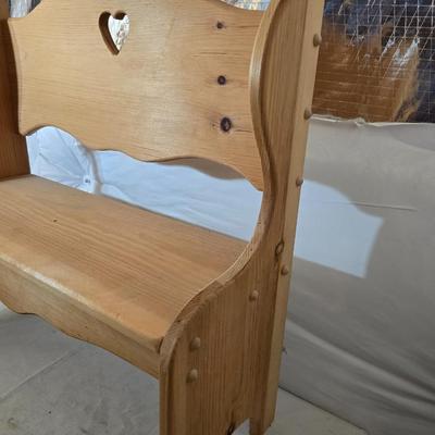 Vintage Cabbage Patch like Kids Plush Dolls with Wooden Doll Bench & Mini Rocker Chair