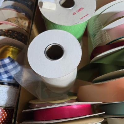 Massive Ribbon & Lace Trim Lot – Satin, Gingham, Vintage Prints & Eyelet