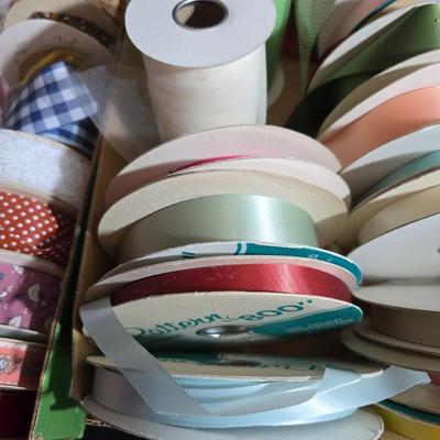Massive Ribbon & Lace Trim Lot – Satin, Gingham, Vintage Prints & Eyelet