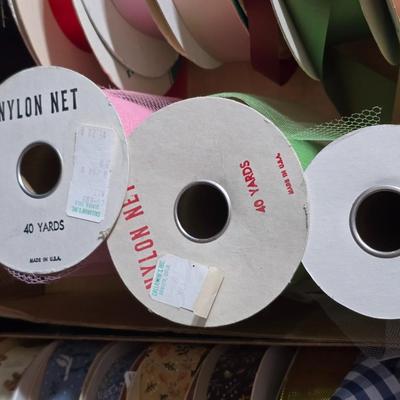 Massive Ribbon & Lace Trim Lot – Satin, Gingham, Vintage Prints & Eyelet
