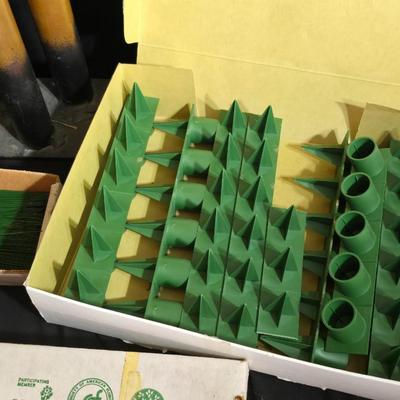 Floral Design Supply Lot – Wet Foam, Flower Picks, Organizing tube rack & Arrangement Tools