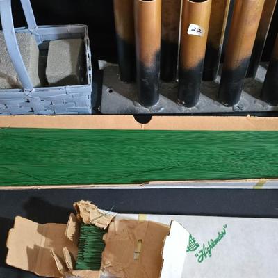 Floral Design Supply Lot – Wet Foam, Flower Picks, Organizing tube rack & Arrangement Tools