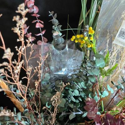 Large Lot of Dried Floral Stems & Fillers – Eucalyptus, Statice, Wheat, Grasses & More