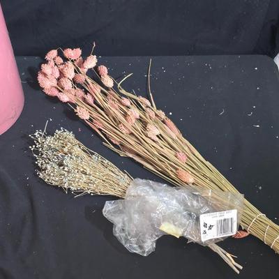 Large Lot of Dried Floral Stems & Fillers – Eucalyptus, Statice, Wheat, Grasses & More