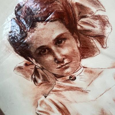 Lot 341 Young girl print
