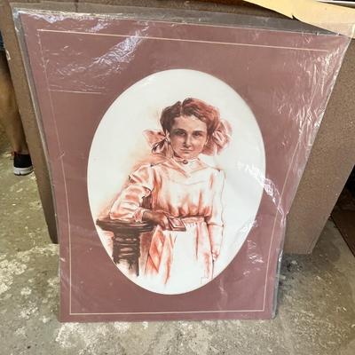 Lot 341 Young girl print
