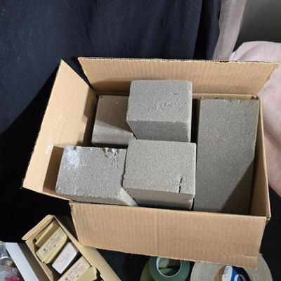 Floral Arrangement Supply Lot – Foam Blocks, Florist Tape, Picks, Food, Bark, & More