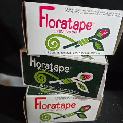 Floral Arrangement Supply Lot – Foam Blocks, Florist Tape, Picks, Food, Bark, & More
