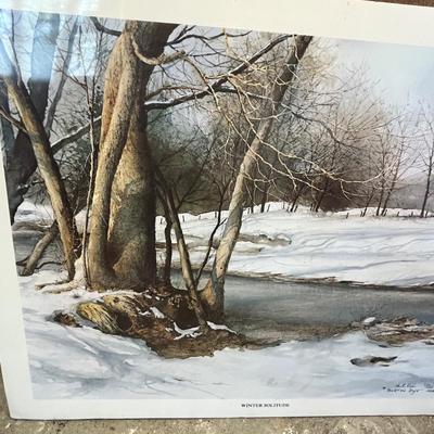 Lot 342 Winter river scene.
