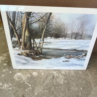 Lot 342 Winter river scene.