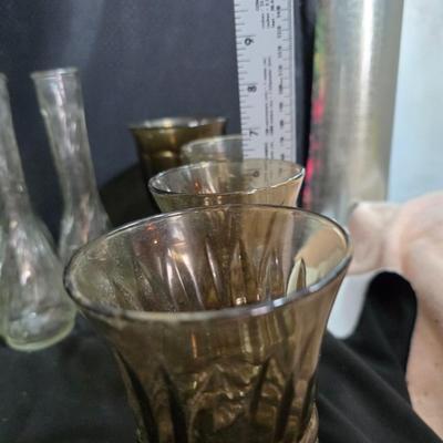 Lot of Glass Flower Vases – Mixed Colors & Styles for Arrangements or Decor