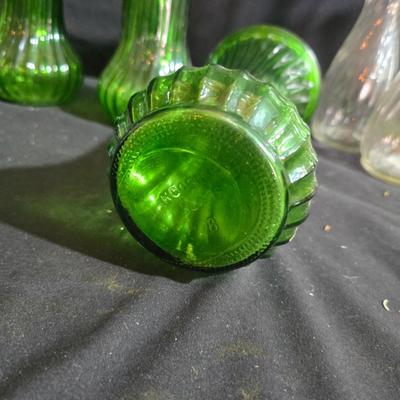 Lot of Glass Flower Vases – Mixed Colors & Styles for Arrangements or Decor