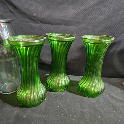 Lot of Glass Flower Vases – Mixed Colors & Styles for Arrangements or Decor