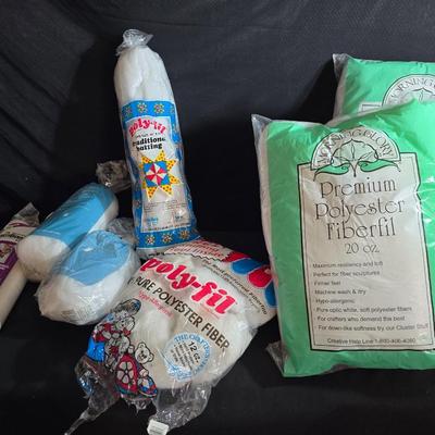 Large Lot of Polyester Fiberfill, Batting & Quilt Backing – Crafting & Sewing Supplies