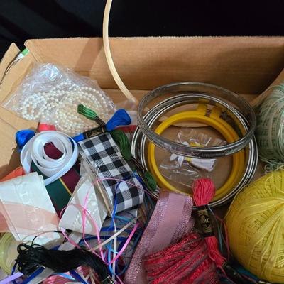 Large Mixed Craft Supply Lot – Thread, Ribbon, Felt, Embroidery, Décor & More!