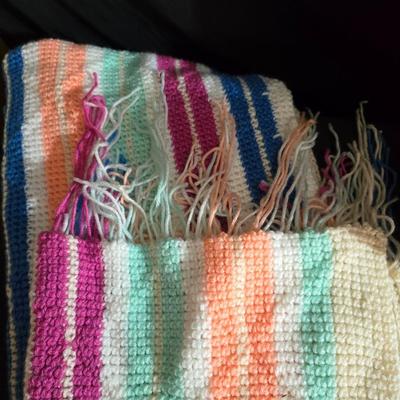 Knitting & Crochet Yarn Lot – Love This Yarn Skeins, Needles, WIP Blanket & Tote Bag