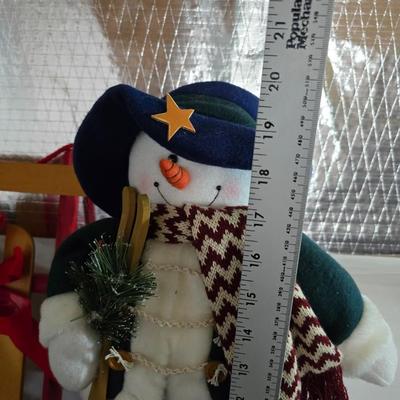 Large Snowman Décor & Ornament Lot – Plush, Fabric, and Folk Art Accents, Rug and more
