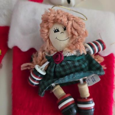 Eclectic Vintage & Handmade Christmas Decor Lot – Stockings, Figurines, Tree & More