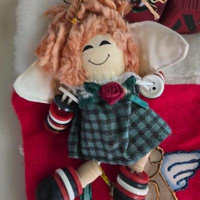 Eclectic Vintage & Handmade Christmas Decor Lot – Stockings, Figurines, Tree & More
