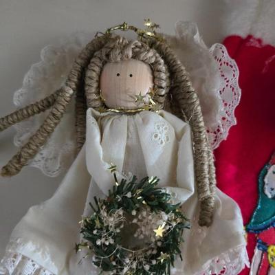 Eclectic Vintage & Handmade Christmas Decor Lot – Stockings, Figurines, Tree & More