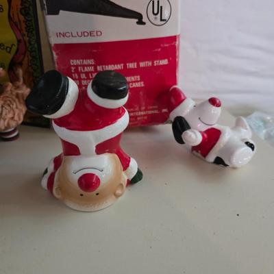 Eclectic Vintage & Handmade Christmas Decor Lot – Stockings, Figurines, Tree & More