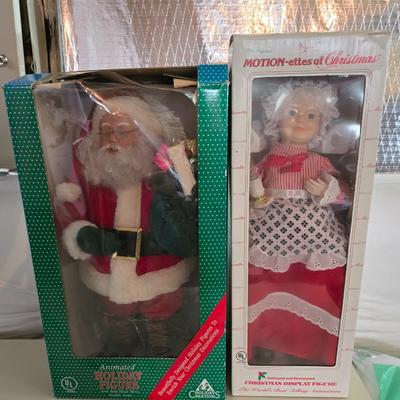 Vintage Animated Santa & Mrs. Claus Figures – Holiday Creations & Telco Motion-ettes