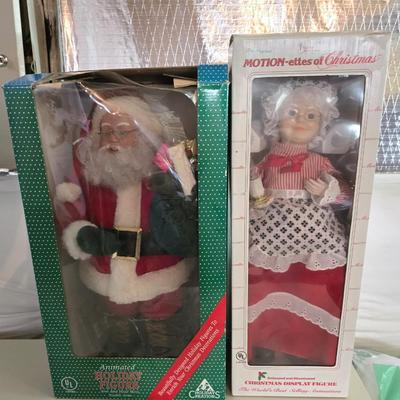 Vintage Animated Santa & Mrs. Claus Figures – Holiday Creations & Telco Motion-ettes
