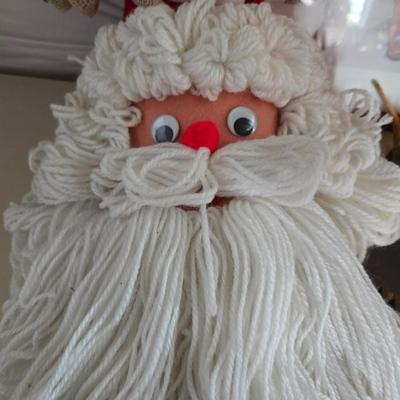 Large Holiday Tote Full of Santa-Themed Holiday Décor