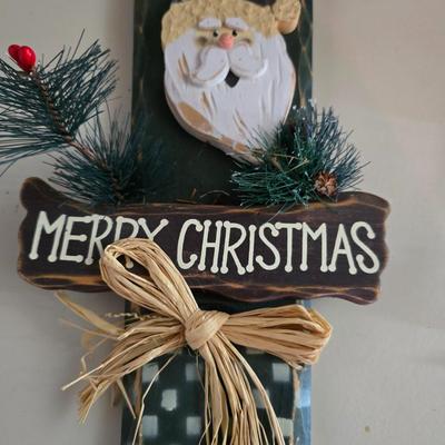Large Holiday Tote Full of Santa-Themed Holiday Décor