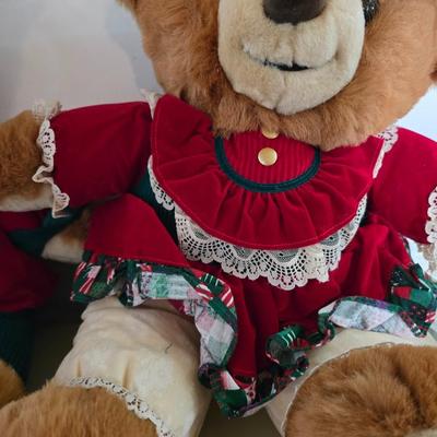 1994 Holiday Teddy Bear Couple – Matching Boy & Girl Set