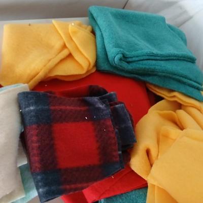 Lot of Assorted Fleece Fabric – Holiday & Winter Prints