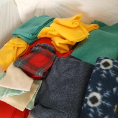 Lot of Assorted Fleece Fabric – Holiday & Winter Prints