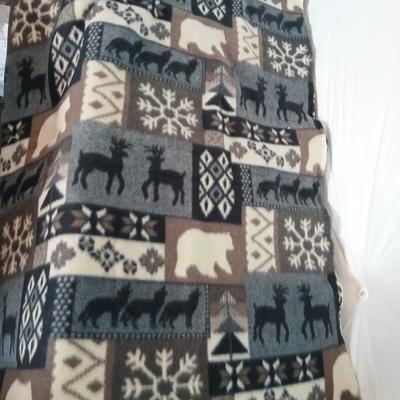Lot of Assorted Fleece Fabric – Holiday & Winter Prints