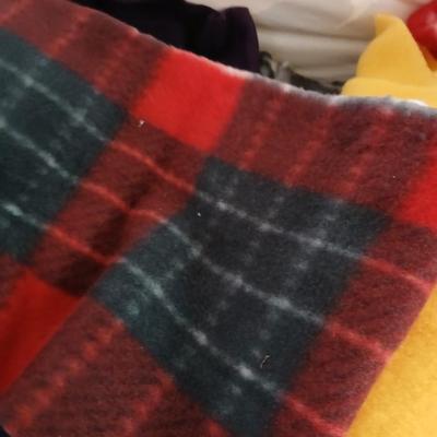 Lot of Assorted Fleece Fabric – Holiday & Winter Prints