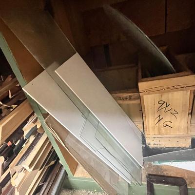 Lot 353 Frame boards & sheet glass