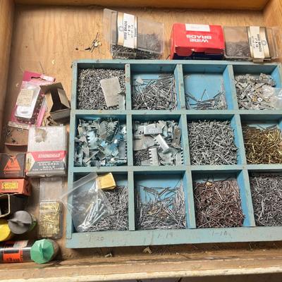 Lot 359 Drawer of nails and framing hardware