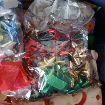 HUGE Tote Full of Wrapping Supplies – Bows, Gift Boxes, and Wrapping Paper