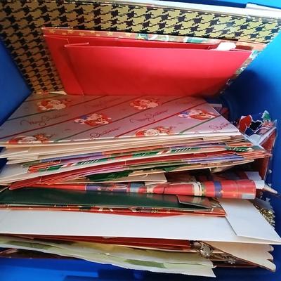 HUGE Tote Full of Wrapping Supplies – Bows, Gift Boxes, and Wrapping Paper