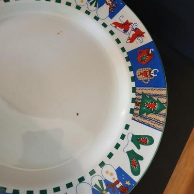 1998 Welcome Winter Holiday Stoneware Dish Set by Go-Gator
