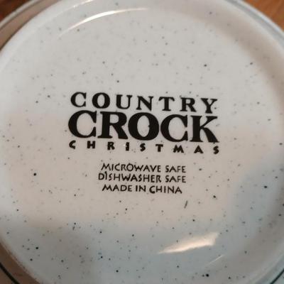 Country Crock Christmas Stoneware Dinnerware Set