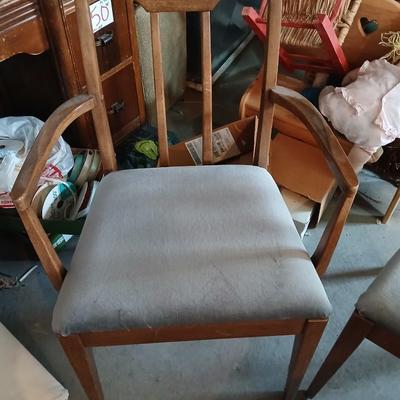 Mid-Century Modern Drop-Leaf Dining Table with 6 Chairs