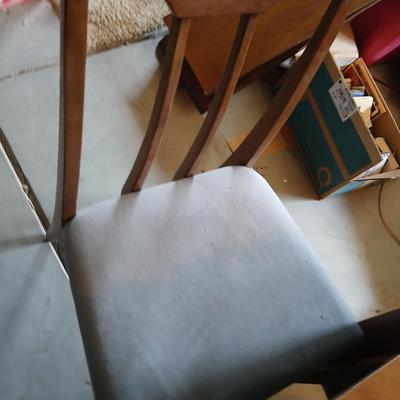 Mid-Century Modern Drop-Leaf Dining Table with 6 Chairs