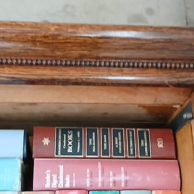 Antique Globe-Wernicke Bookcase – C-11 Grade 198 - Property of Weld County Law Library with bottom drawer - Full of books!