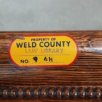 Antique Globe-Wernicke Bookcase – C-11 Grade 198 - Property of Weld County Law Library with bottom drawer - Full of books!