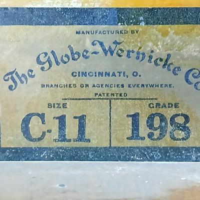Antique Globe-Wernicke Bookcase – C-11 Grade 198 - Property of Weld County Law Library with bottom drawer - Full of books!